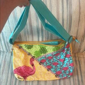 Colorful Flamingo Print Women's Bag